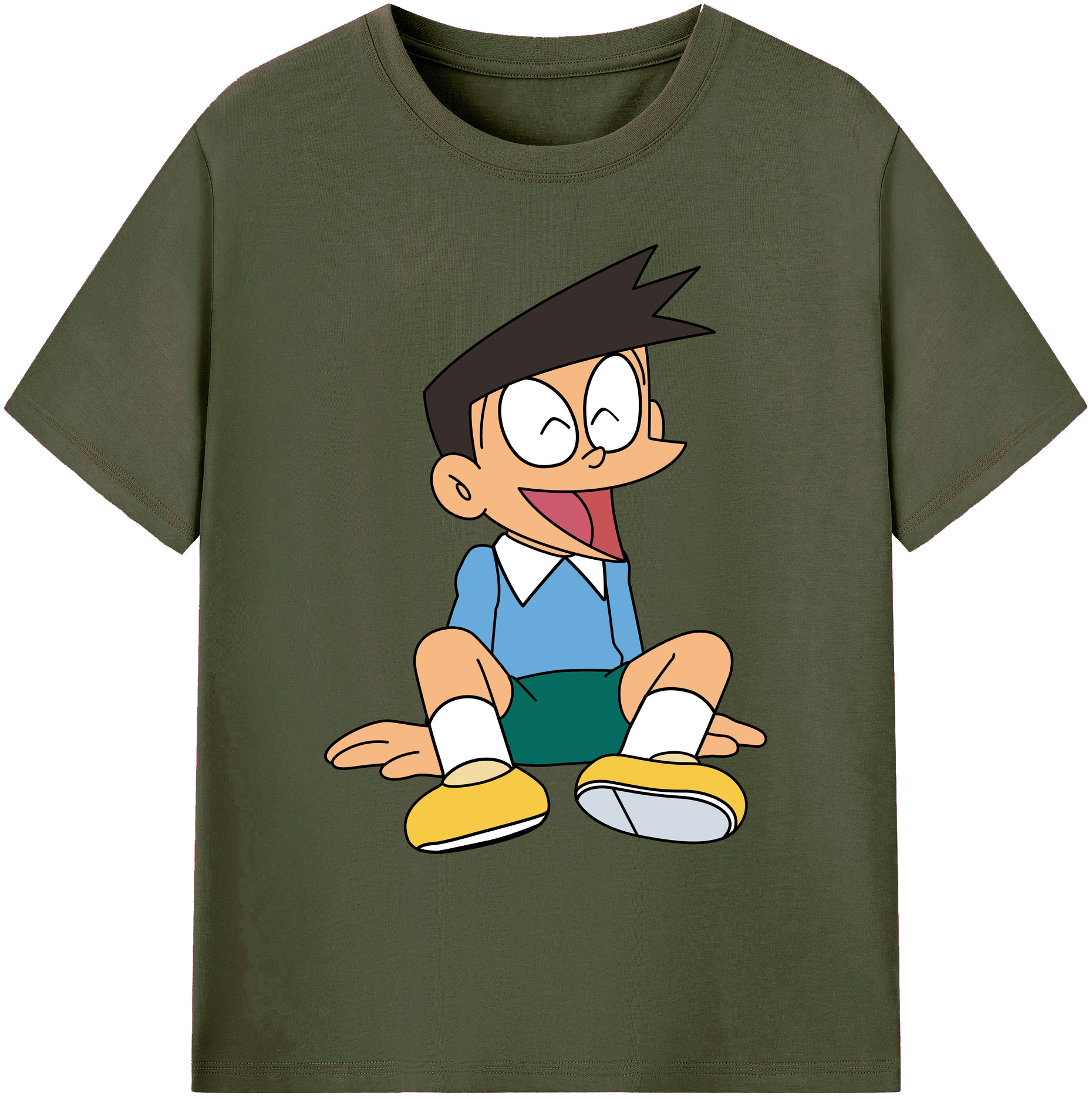 （画像用） ドラえもん 骨川 スネ夫 Doraemon Honekawa Suneo 綿100％ メンズ半袖Tシャツ｜肌触りやわらか＆通気性
